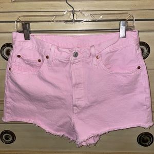 Vintage Pink Levi 501 Shorts